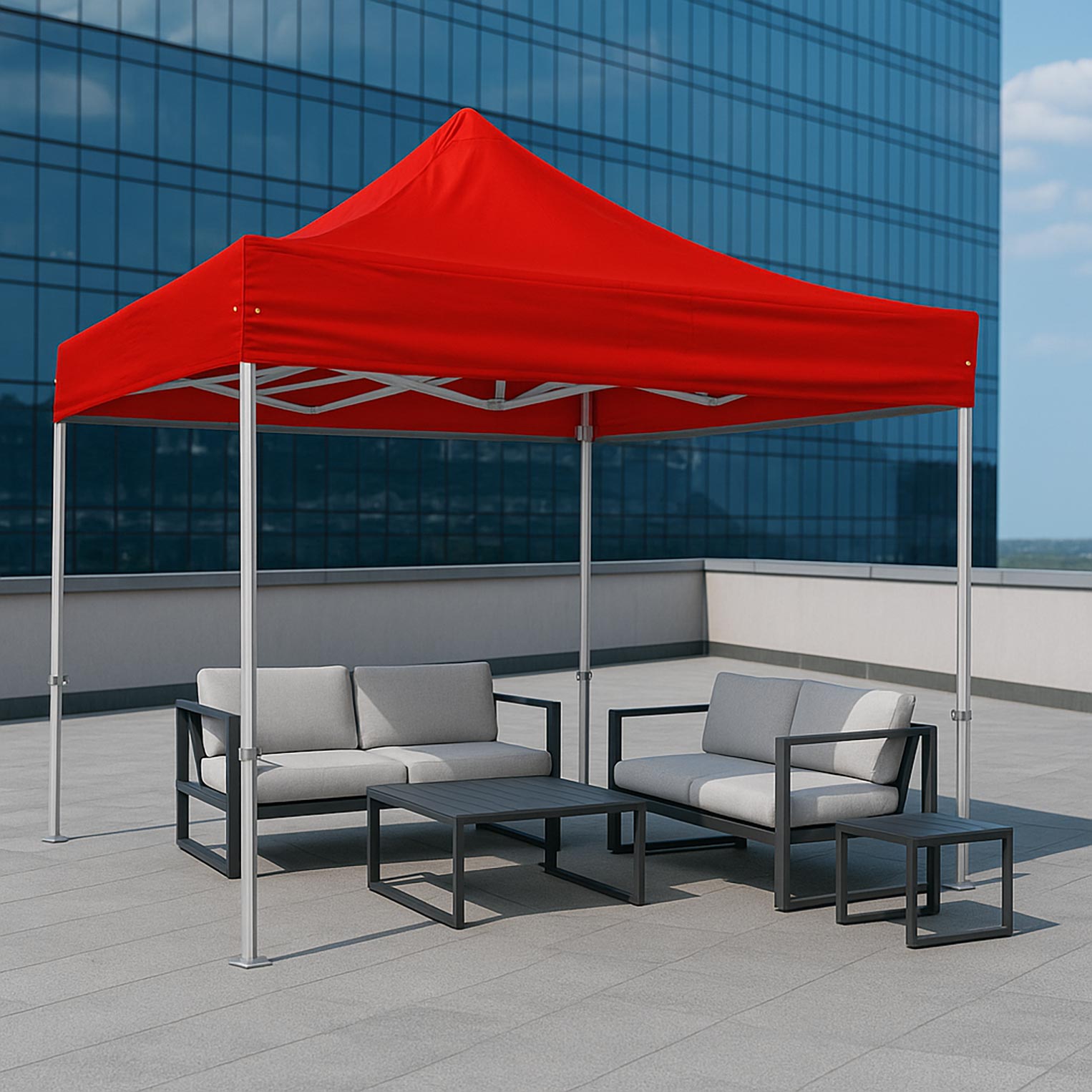 Tenda Pop-Up Alumínio Excellence 3x3 Vermelha - Image 2