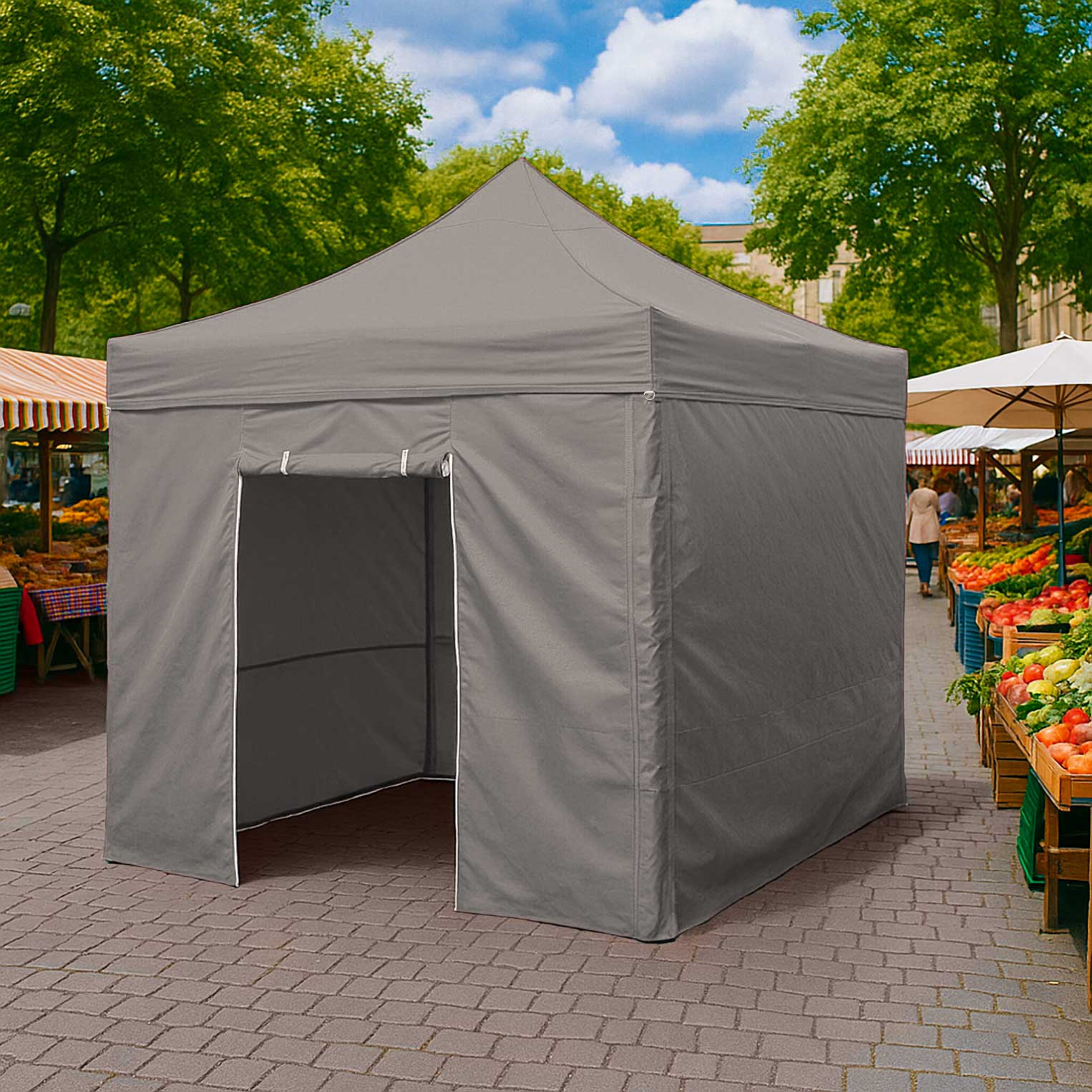 Tenda Pop-Up Aço Advanced 3x3 Cinza c/ laterais - Image 2