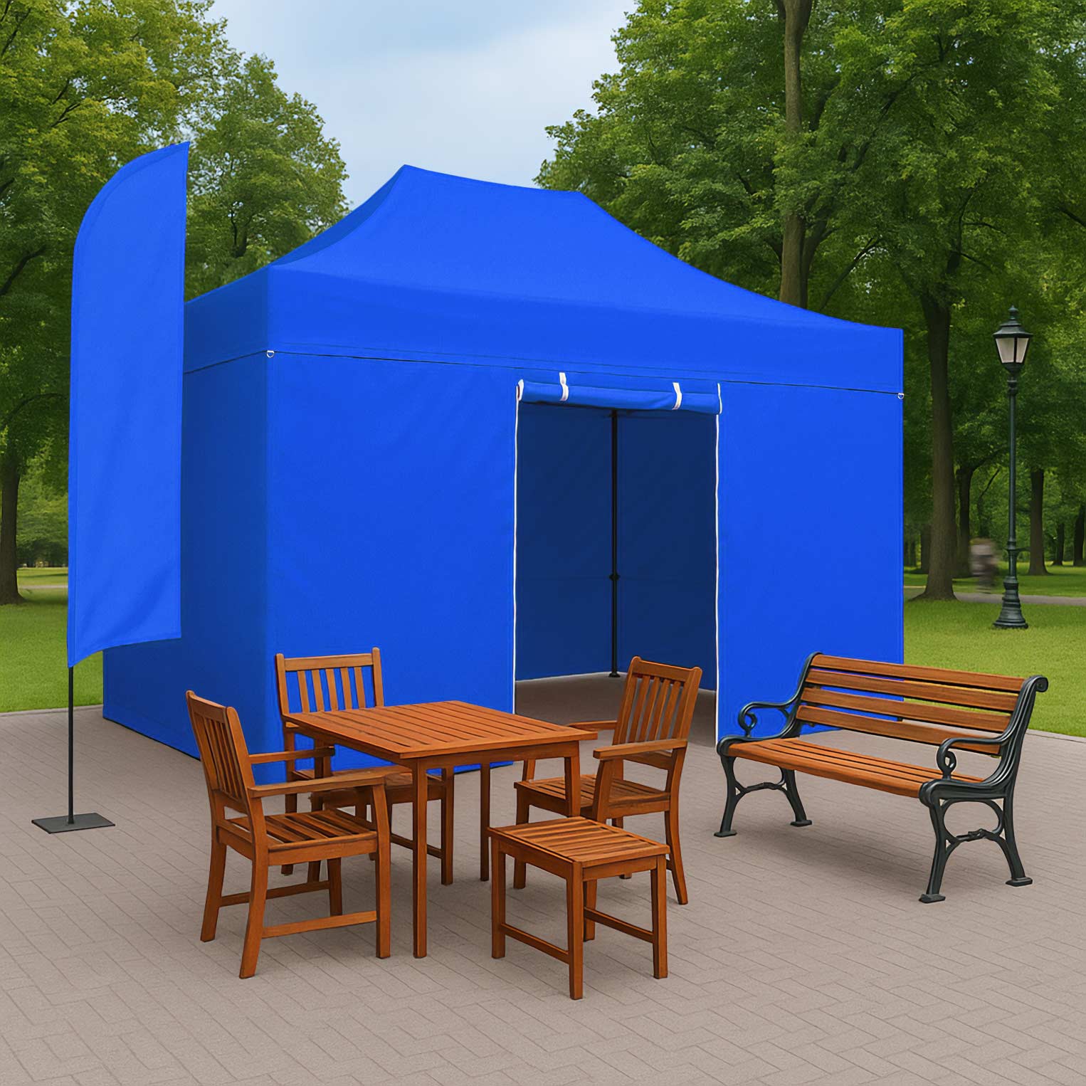 Tenda Pop-Up Aço Advanced 3x4,5 Azul c/ laterais - Image 2