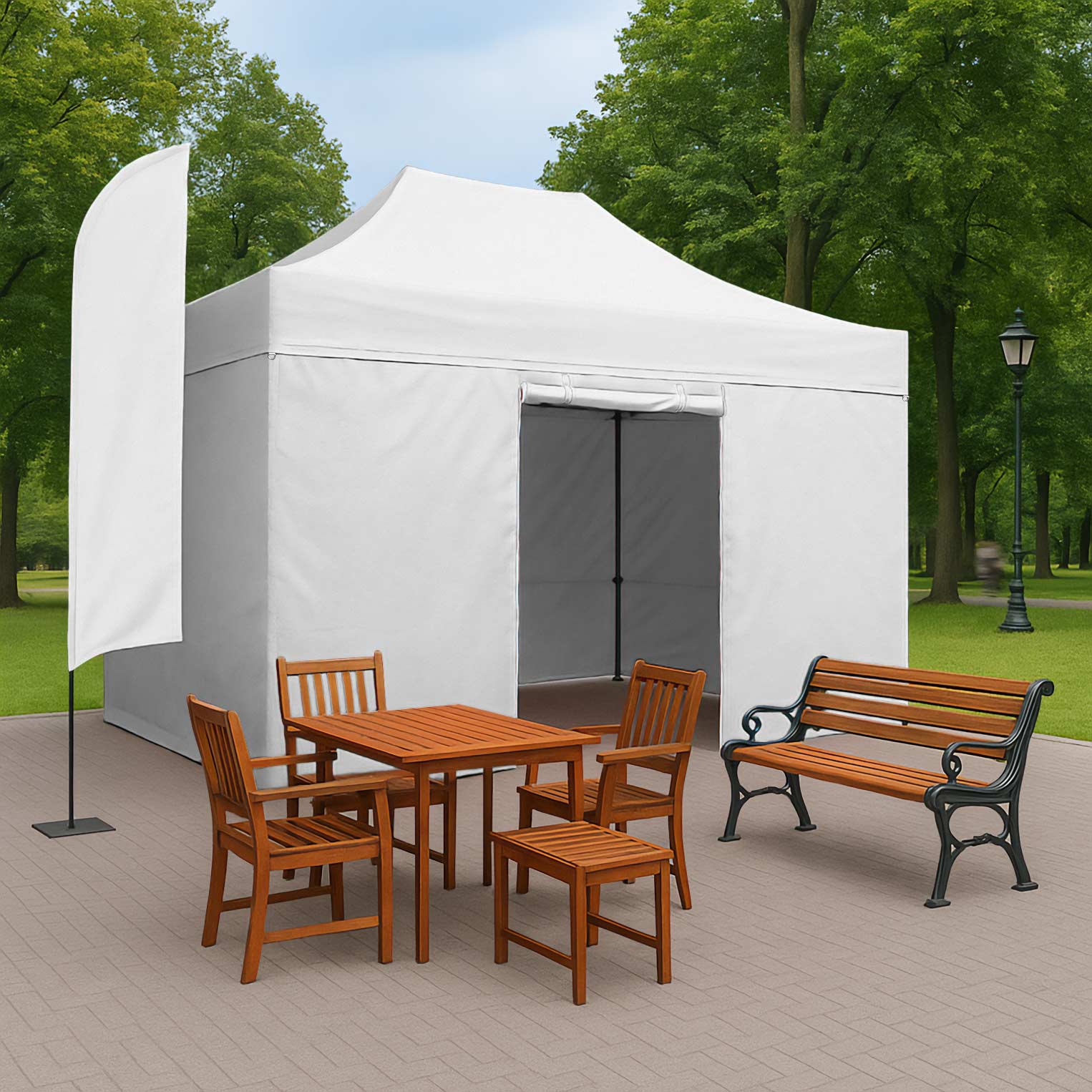 Tenda Pop-Up Aço Advanced 3x4,5 Branca c/ laterais - Image 2