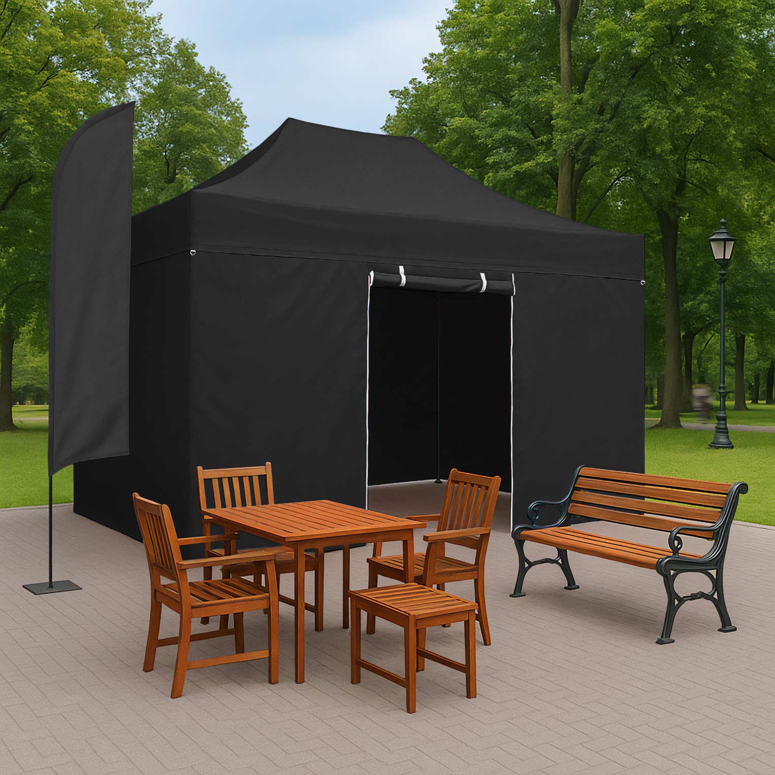 Tenda Pop-Up Aço Advanced 3x4,5 Preta c/ laterais - Image 2