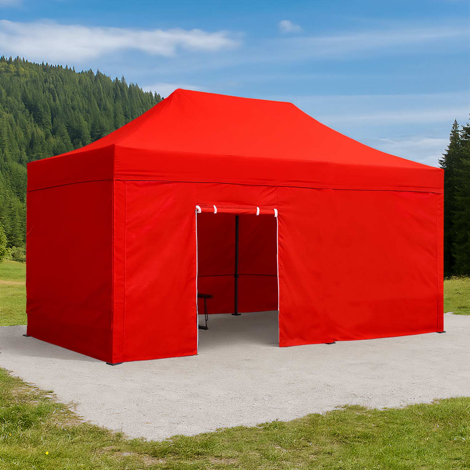 Tenda Pop-Up Aço Advanced 3x6 Vermelha c/ laterais - Image 2